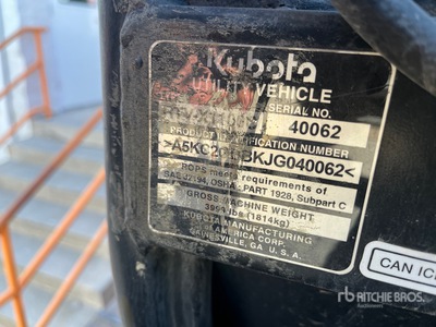 2018 Kubota RTV-X1100CWL-H Utilitaire