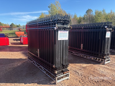 Quantity of (20) 9 ft 3 in x 6 ft 4 in Powder Coated Fencing (Unused)