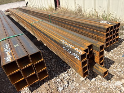 Quantity of (16) 2 in x 2 in x 19 ft Square Tubing (Unused)