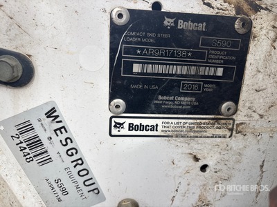 2016 Bobcat S590 Two-Speed Skid Steer Loader