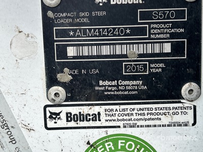 2015 Bobcat S570 High Flow Skid Steer Loader