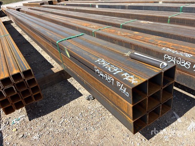 Quantity of (9) 3 in x 3 in x 23 ft Square Tubing (Unused)