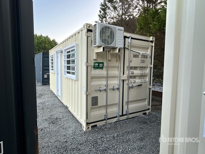 2026 20 ft x 8 ft Skid-Mounted Storage Container Mobile Office Storage Container (Unused)