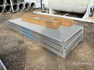 Quantity of (3) 4 ft X 10 ft Aluminum Dock Sections
