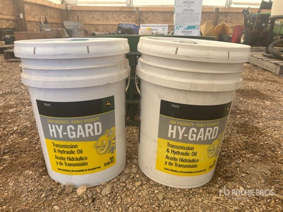 Quantity of (2) John Deere 5 gal Hy-Gard Transmission and Hydraulic Oil