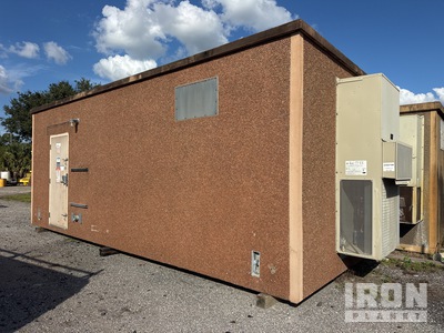 1999 ROHN 12 ft x 26 ft Concrete Telecom Shelter 12' x 26' コンテナシェルター