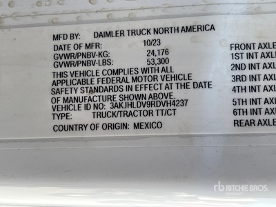 2024 Freightliner Cascadia 126 T/A Day Cab Truck Tractor