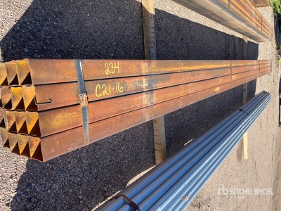 Quantity of (16) 3 5/8 SQ 24 ft Steel