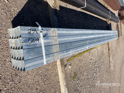 Quantity of (20) 2x4 SQ 17 ft Steel