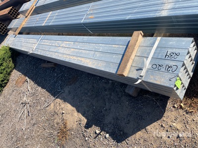 Quantity of (20) 2x4 SQ 17 ft Steel