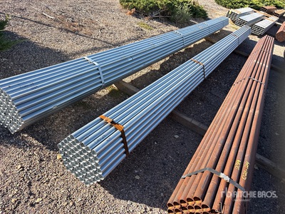 Quantity of (61) 1 5/8 OD 24 ft Steel
