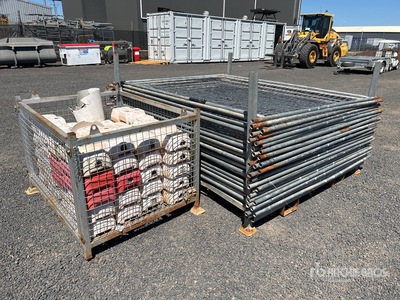 Quantity of 2.4 m x 2 m Galvanized Temporary Valla