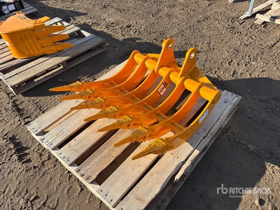 2026 GIYI 33 in Excavator Rake - Fits Cat 305 (Unused)