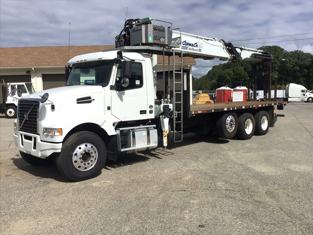 2017 Volvo VHD Flatbed Truck w/Crane