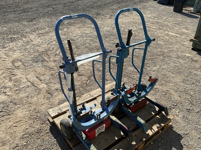 (2) OTC 5090 Mobile Truck Hub & Brake Drum Handlers