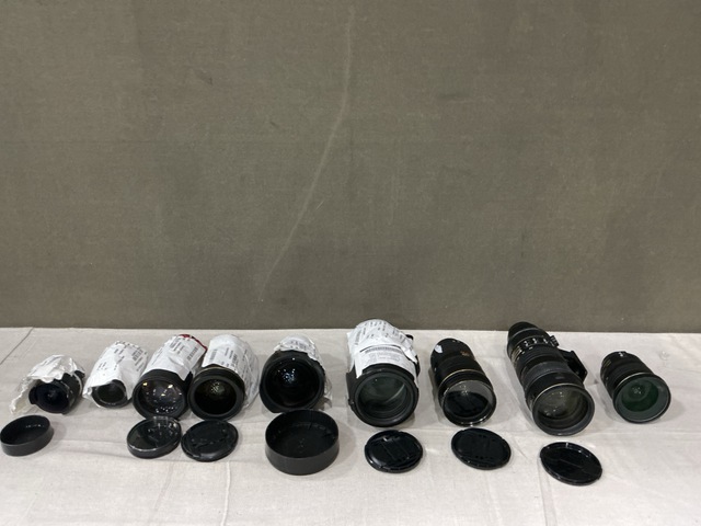 (9) Assorted Camera Lenses