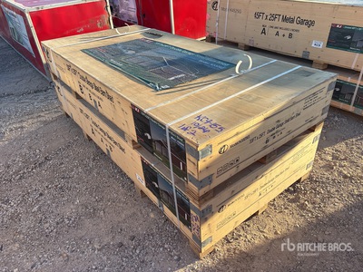 KJ K3325G 33 ft x 25 ft Double Garage Metal Shed (Unused)