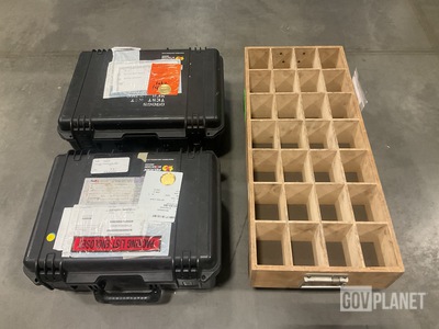 (8) Assorted Storage Cases & (3) HPT Nozzle Container Assemblies