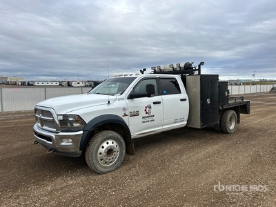 2013 Ram 5500 4x4 Crew Cab Flatbed Truck