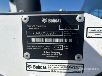 2022 Bobcat S76 Minicargadora