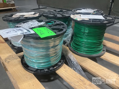 (5) Rolls of THHN-12-GRN-SOL-CU-2500 Communication Wire