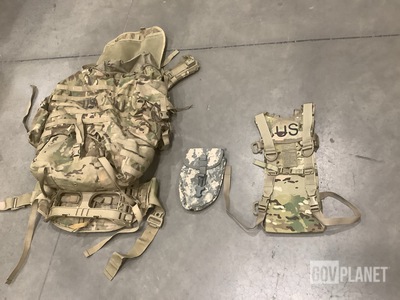 (30) Entrenching Tool Carriers, (72) Hydration System Carriers & Assorted Items