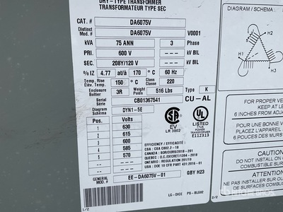 Delta 600 V Transformer