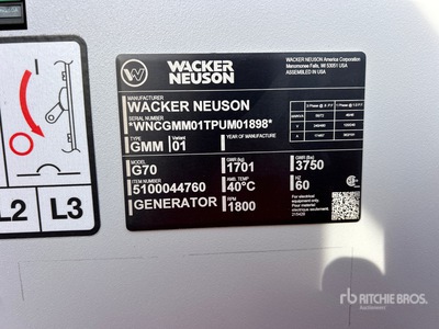 Wacker Neuson G70 Generator Set
