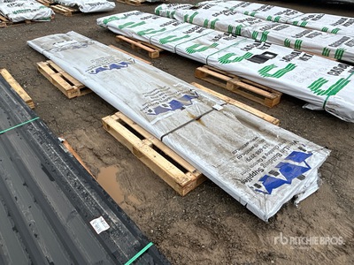 Quantity of (100) 16 ft White Steel Siding / Roofing Sheets (Unused)