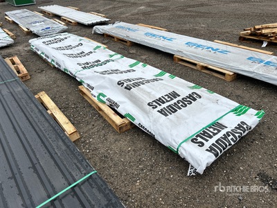 Quantity of (100) 16 ft Blue Steel Siding / Roofing Sheets (Unused)