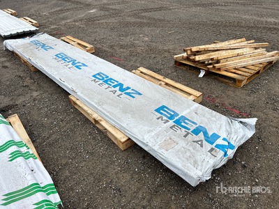 Quantity of (82) 16 ft White Steel Siding / Roofing (Unused)