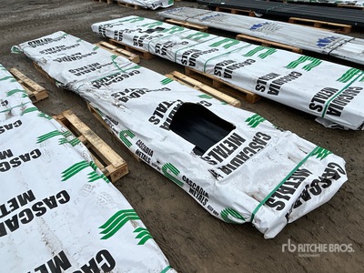 Quantity of (100) 16 ft White Steel Siding / Roofing (Unused)