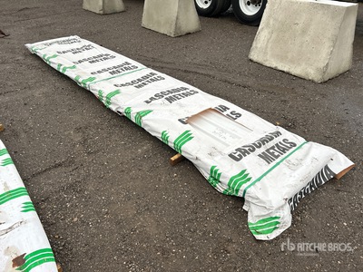 Quantity of (100) 16 ft White Steel Siding / Roofing (Unused)