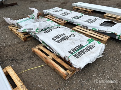 Quantity of (100) 10 ft White Steel Siding / Roofing (Unused)