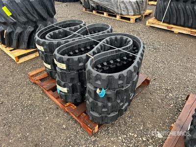 Quantity of (4) 265 mm x 72 mm x 52 mm 10" Rubber Tracks (Unused) - Fits Bobcat T110