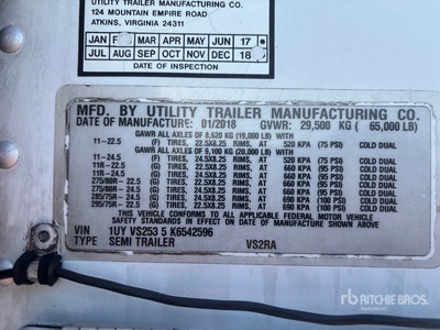 2019 Utility 53 ft x 102 in T/A Refrigerated Trailer