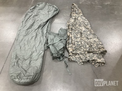 (10) Sleeping Bags, (32) Wet Weather Ponchos & Assorted Items
