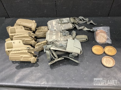(28) Assorted Holsters, (6) Bayonet w/Scabbards, (2) Bags & Assorted Items