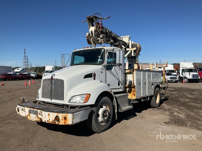 2011 Terex Telelect Commander C4045 on 2011 Kenworth T300 4x2 Digger Derrick Truck