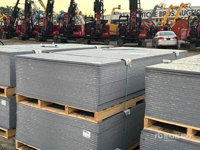 Quantity of (25) 4' x 8' LDPE 0.71in Plastic Composite Sheets Waterproof Wall Panels, Flooring, Construction Agriculture (Unused)