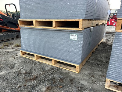 Quantity of (25) 4' x 8' LDPE 0.71in Plastic Composite Sheets Waterproof Wall Panels, Flooring, Construction Agriculture (Unused)