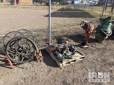 Submersible pump, jumping jack, concrete vibrators, miscellaneous hand tools