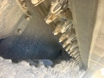 Chassis with Uchwyty prowadzące pasa gumowego