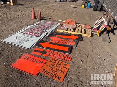 Quantity of (2) Pallets of Road work signs