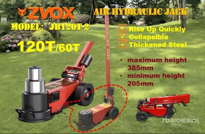 2026 ZVOX JB120T-2 120 ton Pneumatic/Hydraulic Floor Jack (Unused)