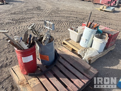 Quantity of Miscellaneous jackhammer Bits and spade bits, miscellaneous other tools, and cut off wheels
