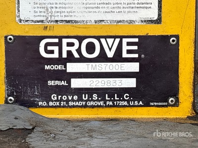 1999 Grove TMS700E 8x4 Camión grúa hidráulico