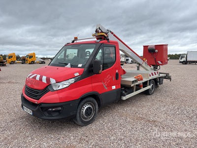 2022 Multitel 160 ALU 14 m on 2022 Iveco Daily 4x2 Camion Nacelle Bucket Truck (Inoperable)