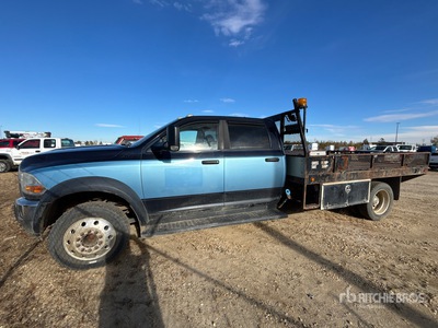 2011 Ram 5500 4x4 Crew Cab Flatbed Truck