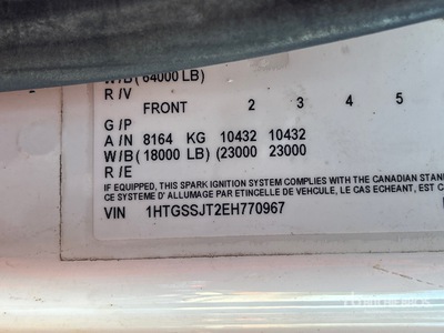 2014 International WorkStar 7600 6x4 Vacuum Tanker Truck
